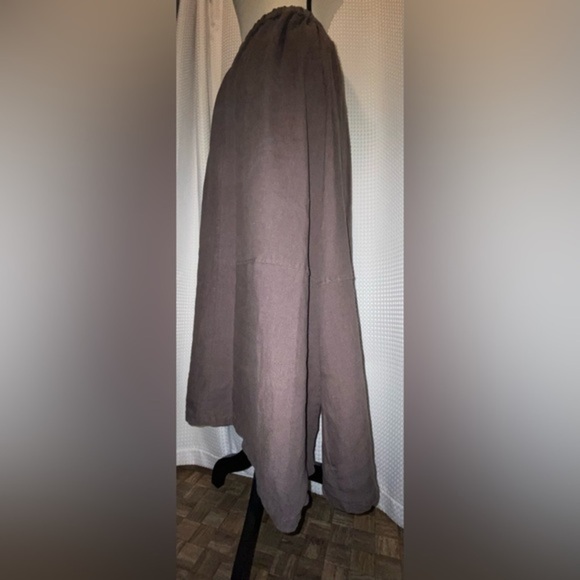 Women’s Asian brand 100%‎ Linen brown elastic waist maxi skirt size small - Picture 6 of 16